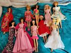 Large VINTAGE lot Of Mattel BARBIES PONYTAIL BUBBLECUT & MORE PLUS  CLOTHES