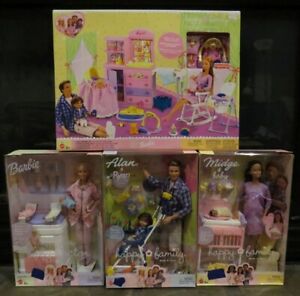 Pregnant Midge Baby Bump Alan Ryan Happy Family Barbie Doctor Nursery Set Lot 4X
