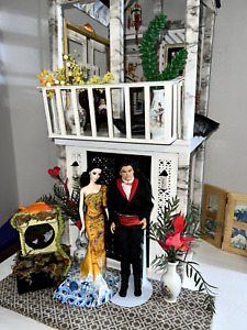 Custom A-Frame Barbie Vintage House Repaint Asian OOAK Samurai Ken Bing Bing LOT