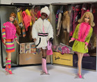 Vintage 1960s Mod Barbies LOT w/Original Clothes Accessories & Case