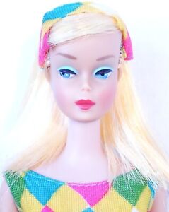 VHTF Spectacular Vintage Platinum Blonde Color Magic Barbie Doll MINT