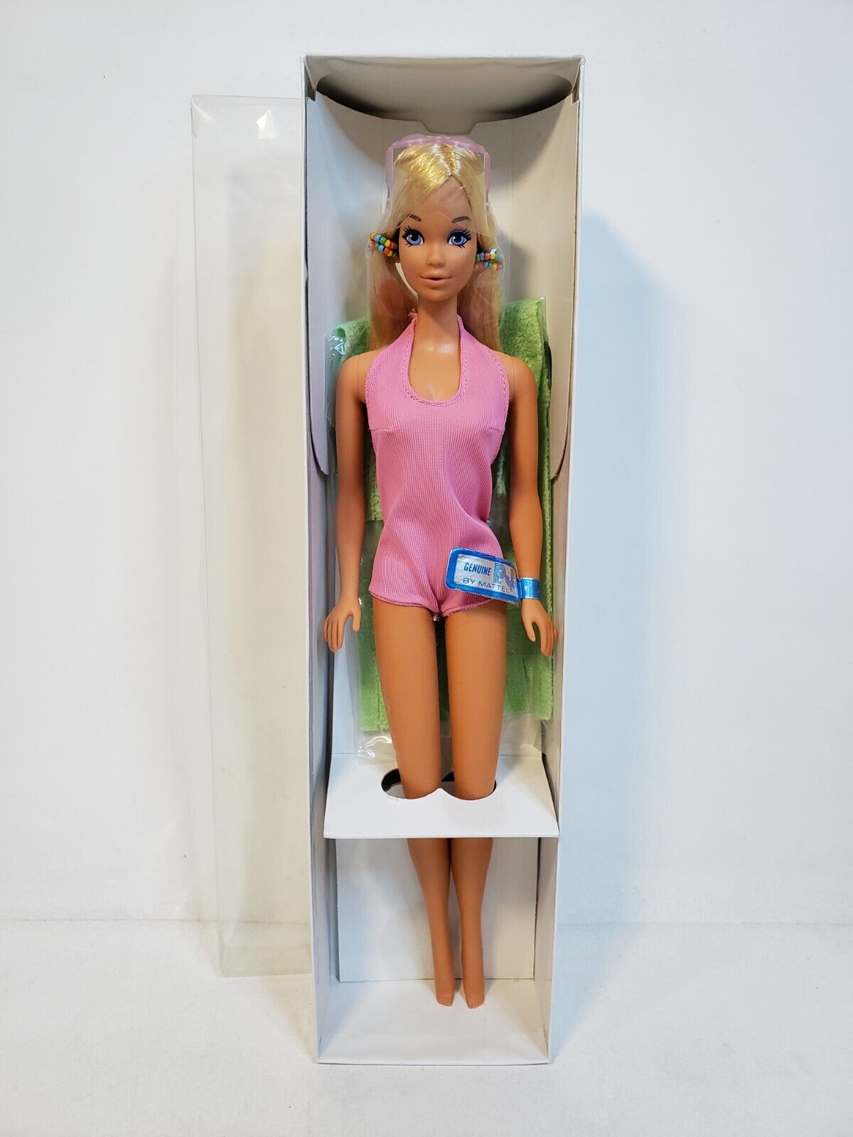 1975 VINTAGE MALIBU P.J. SUN SET BARBIE DOLL MATTEL #1197 ORIGINAL WRIST TAG