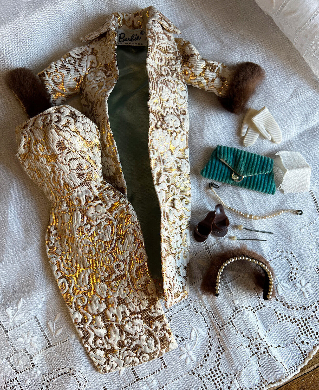 Extremely RARE Variation Vintage Barbie EVENING SPLENDOUR #961 Outfit Complete