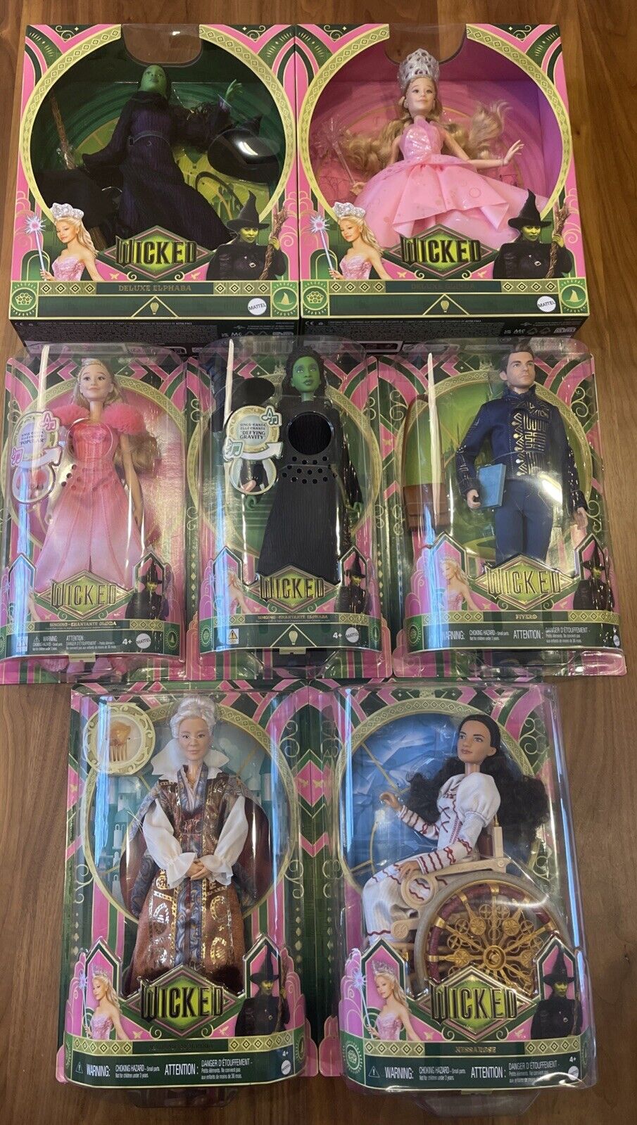 Mattel Wicked Dolls ERROR Misprint 7 LOT Singing Deluxe Glinda Fiyero Elphaba ?