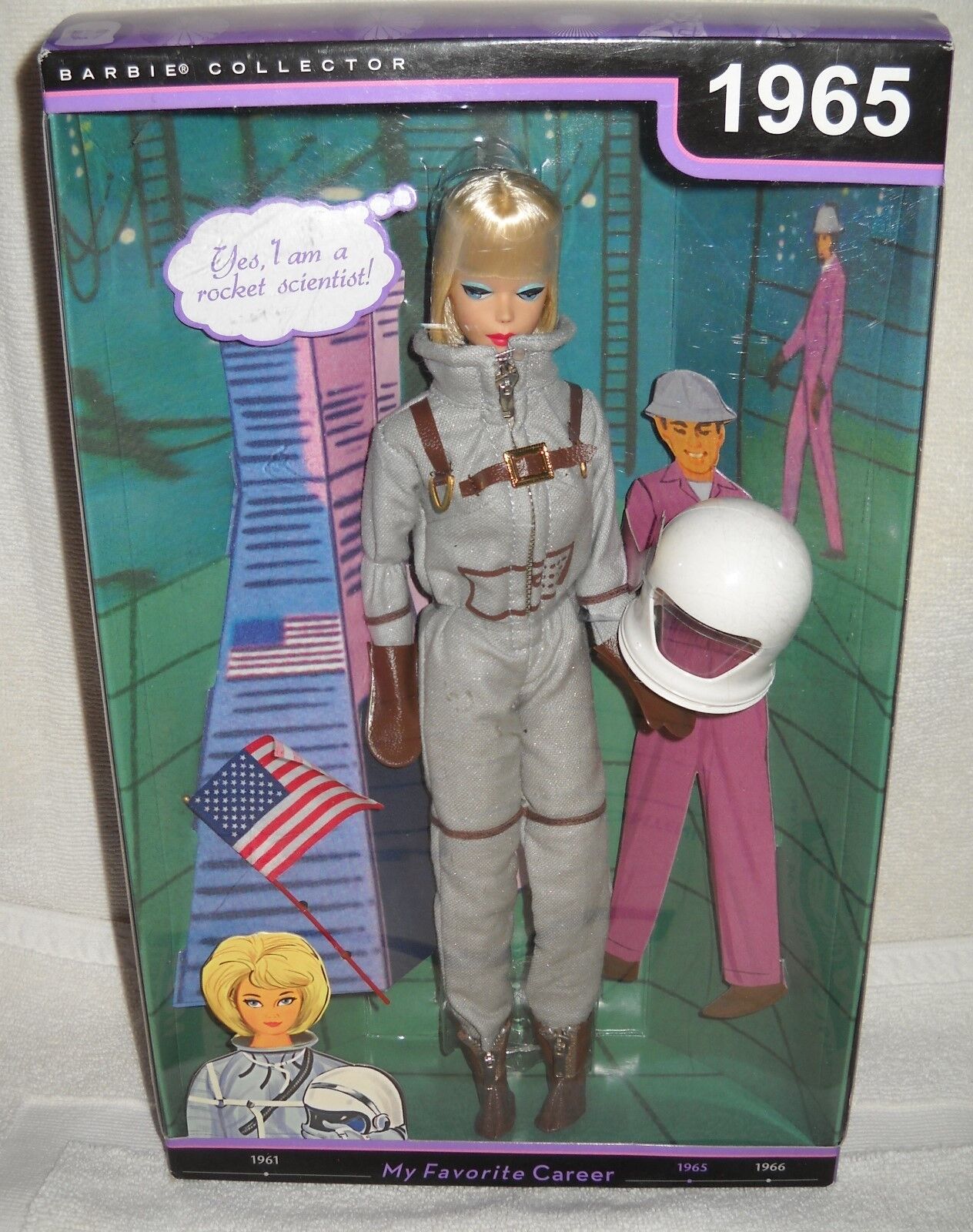 #9703 NRFB Mattel My Favorite Career 1965 Miss Astronaut Barbie Reproduction