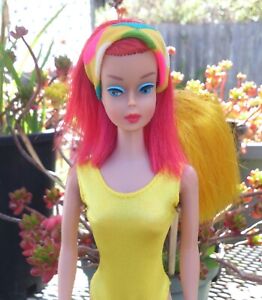 Vintage Color Magic Barbie Doll #1150 Yellow Hair changed to RED FLAME
