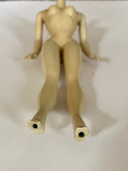 TLC -- Vintage #1 Ponytail Barbie Body 1959 with Holes In Feet