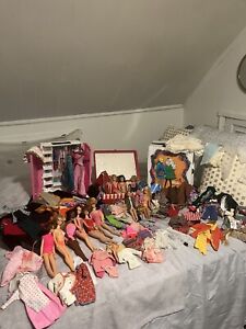 Vintage Barbie & More HUGE Lot Of Dolls, Clothes, Accessories & Case