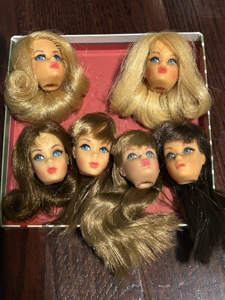 Vintage Barbie And Friends Head Restoration Lot Perfect For Makeover Magic
