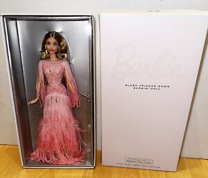 Barbie Blush Fringed Gown Doll Platinum Label Fan Club Exclusive NRFB In Shipper