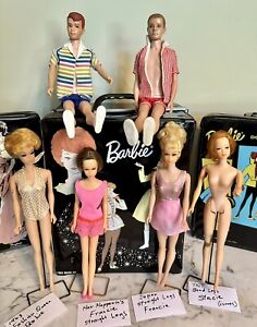 Vintage Lot 1960s Barbie Dolls + Dozens of TM Black Label Clothing & Accessories