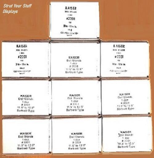 10 doz KAISER STANDS #2201 WHITE Fit 11.5"-12.5" tall dolls BARBIE, FRANCIE, JEM