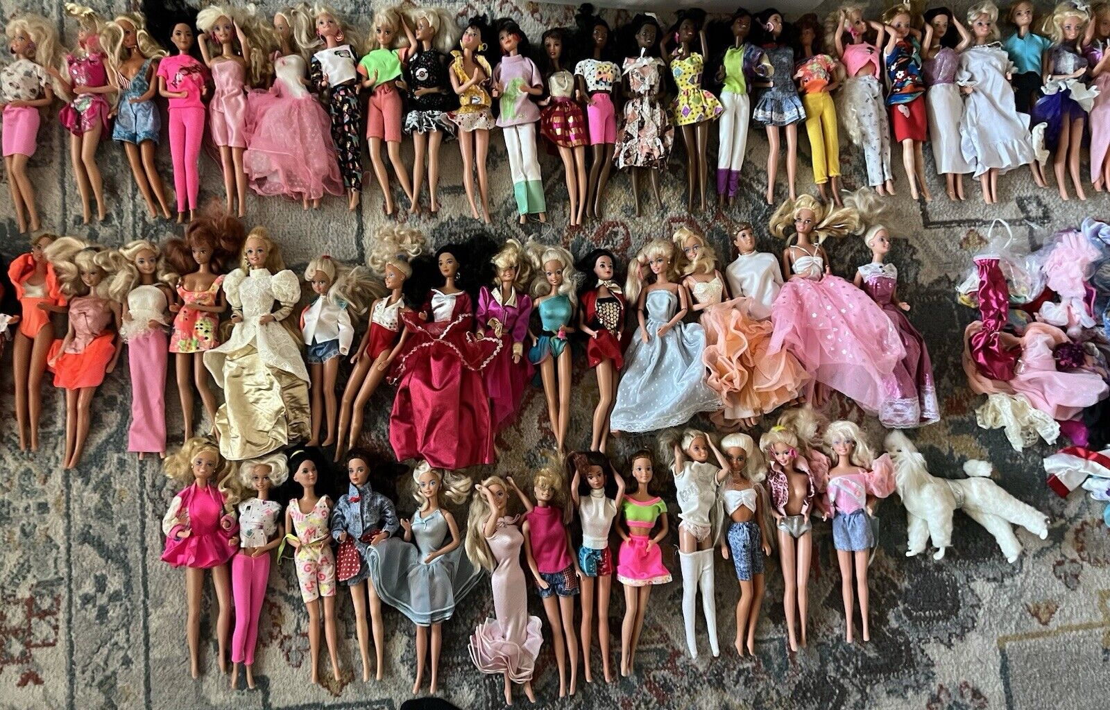 76 Vintage Barbies, Clothes And Accessories