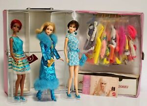 Vintage TNT Mod Barbie Doll Lot w/Clothes Accessories & Case