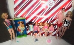 Vintage Barbie Lot American Girl TM Ponytail Ken Tutti Carla Dolls OSS Accessory