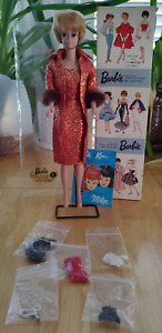 Vtg Barbie Dressed Bubble Cut Doll Golden Elegance #992 Comp w/Acc's Box Lot/18