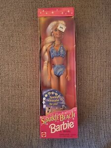 Sparkle Beach Barbie Doll 1995 Mattel #13132 with Rare Twist Hair Variation NRFB