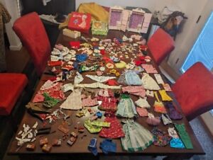 Vintage 1960s Barbie Doll Clothes Shoes Hats Accessories Lot Skipper Francie