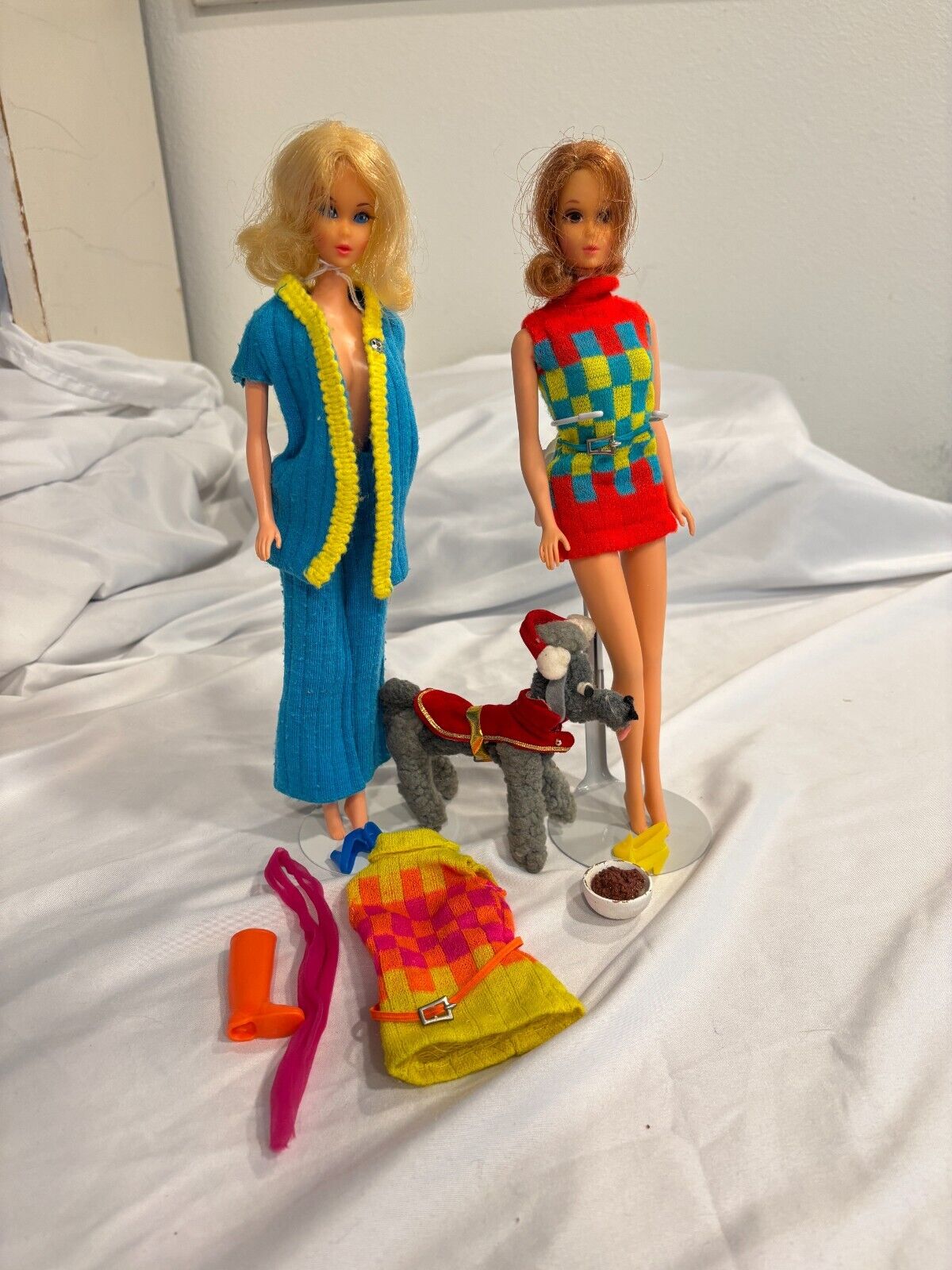 1970 vintage mattel walk lively barbie jamie outfit doll lot