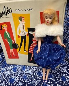 Vintage 1959-60 Barbie 850 Ponytail Doll #3 in Gay Parisienne #964 Dress