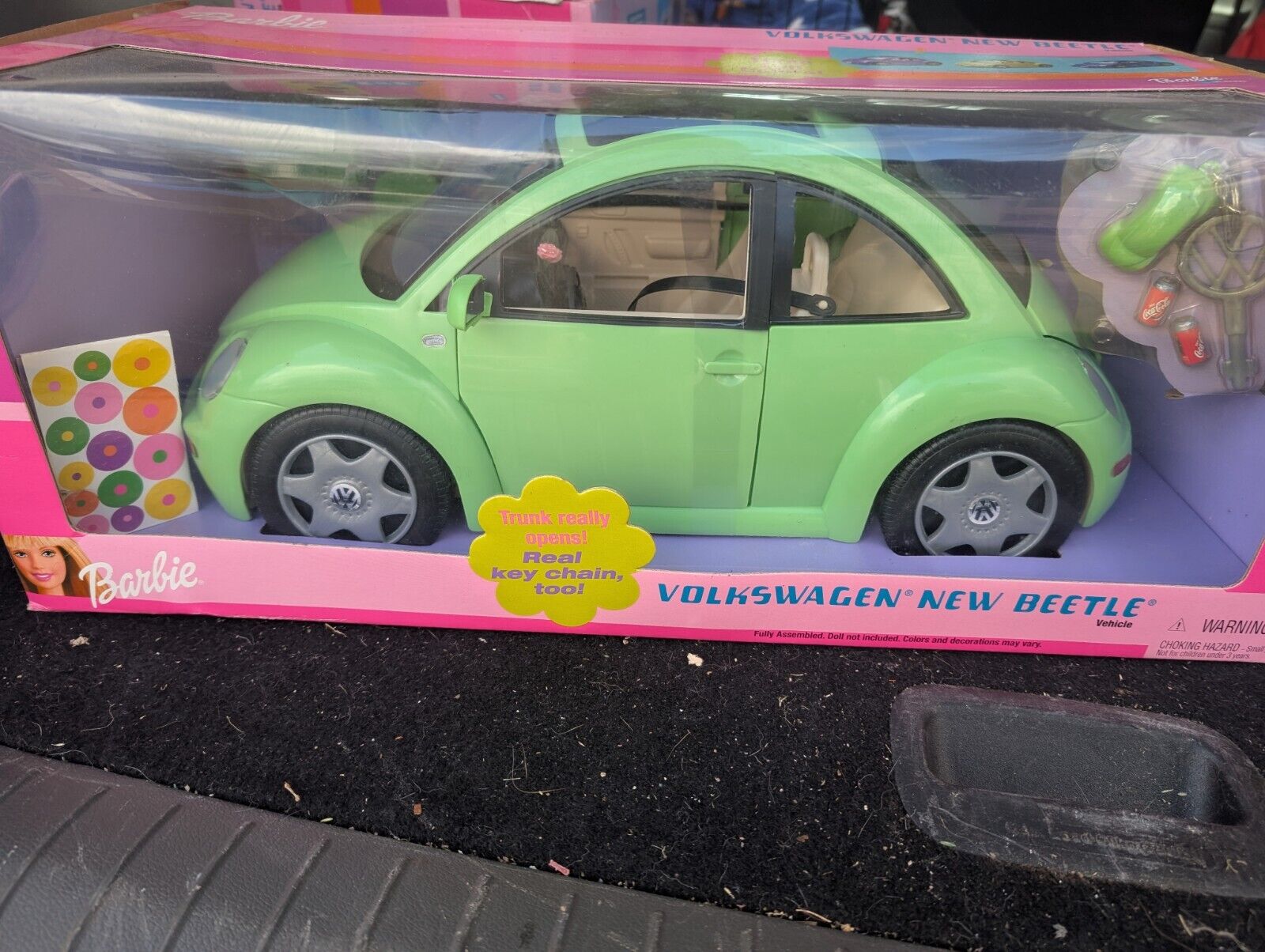 Mattel Barbie Doll Volkswagen VW Green Beetle Car Bug (2002) Brand New