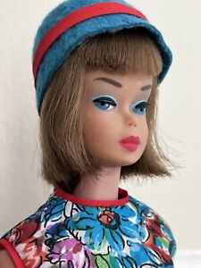 Vintage 1965 Silver Ash High Color Long Hair American Girl Barbie Doll - JAPAN