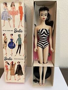 Vintage Barbie #3 Brunette Ponytail 1960