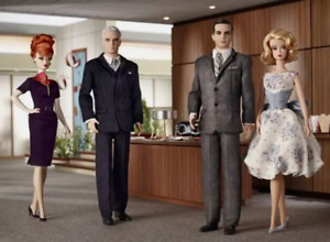 Silkstone barbie Fashion Model collection set 4 Madmen Betty, Joan, Don & Roger