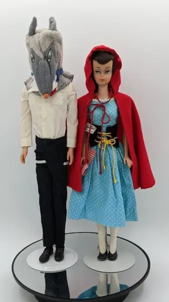 '64 Swirl Ponytail Barbie '62 Ken '64 Little Red Riding Hood & The Wolf 0880 Lot