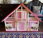 Vtg Barbie A Frame Dream House Pink Mattel 1985 Near Complete No Rooftop Flowers