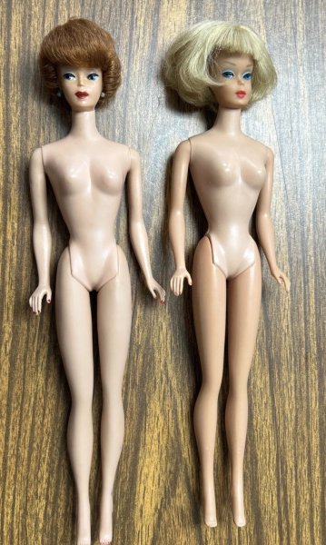 Lot of 2 Vintage Barbie Midge 1958/1962 Bubble Cut Doll Red Blonde Hair Japan