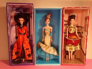 BARBIE LOT OF 3 HOLIDAY HOSTESS HALLOWEEN HAUNT THANKSGIVING FEAST NEW YEAR NIB