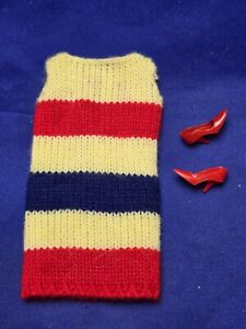 Vintage MOD Barbie Japanese Exclusive Knit Dress, Japan Pumps