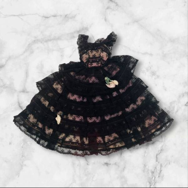 Halina’s Doll Fashions Chicago For Barbie “Lady of Spain" Black Lace Gown RARE?
