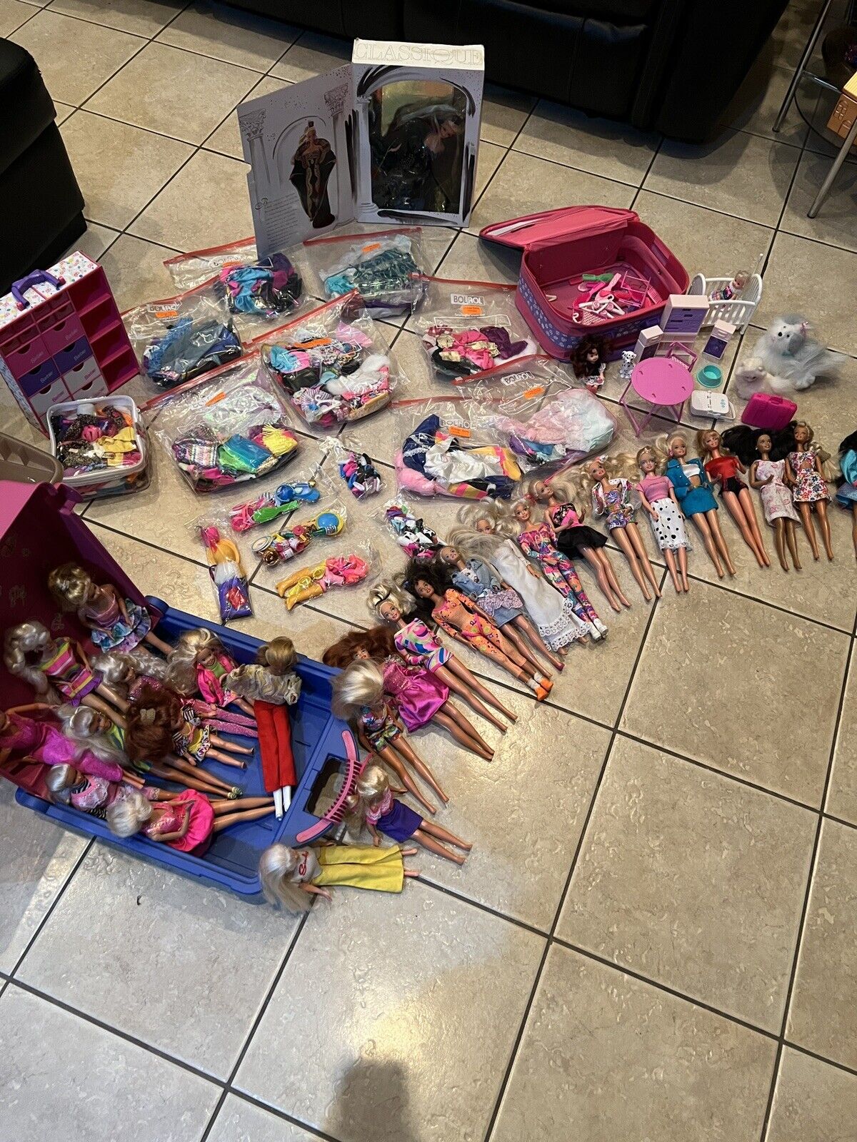 Huge Barbie Dolls, Clothes, And Accessories Lot