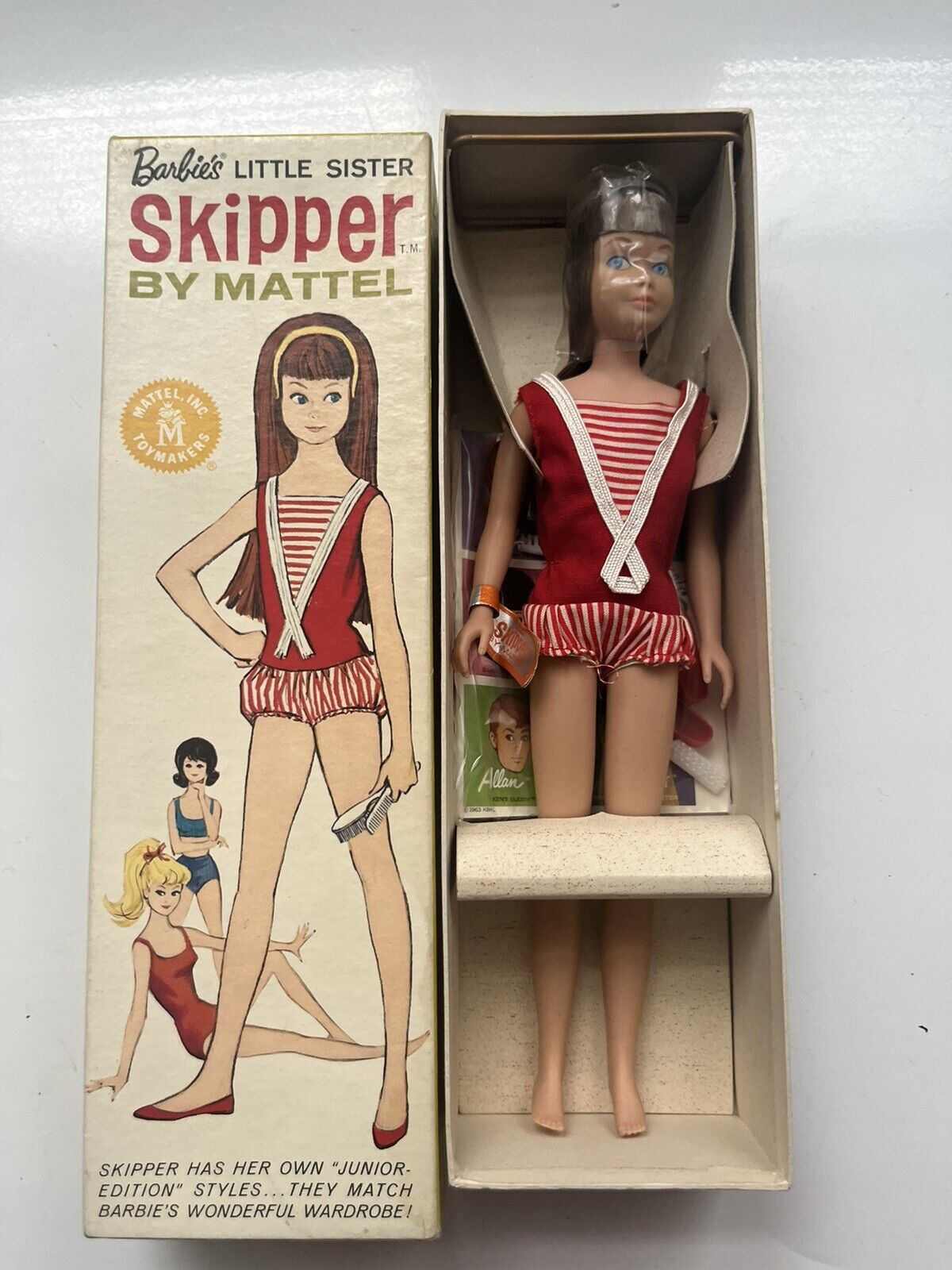 Vintage Barbie 1963 Brunette #0950 Skipper Barbie Doll - Japan Looks Great