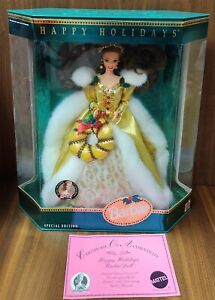 RARE~~35th Anniversary Festival~~1994 BRUNETTE HAPPY HOLIDAYS BARBIE~~LE 1/540