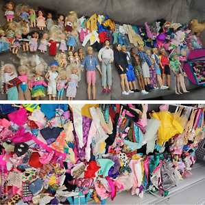 Vintage 1960s/2000 Barbie Ken Dolls 600+ CLOTHES acc's 45 dolls read description