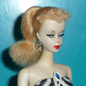 VINTAGE RARE 1959 #2 PONYTAIL BARBIE DOLL WITH ORIG TM BOX & ACCESSORIES