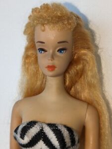 VINTAGE #3 PONYTAIL BARBIE ON #2 BODY  HAS RARE BOXED JAPAN FOOT MARKING STAMP