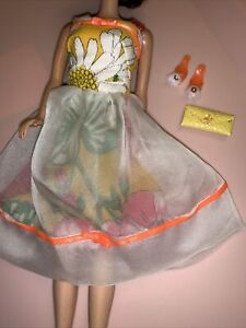 Vintage Barbie MY PROTOTYPE LUNCH DATE AMAZING RARE SHOES YELLOW DIMPLE HANDBAG