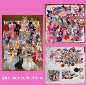 Vintage Barbie Huge Lot Of Dolls (77) & Clothes Accessories
