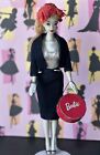 1960 Vintage #3 Blonde Ponytail Barbie Doll in Original Outfit & Accessories