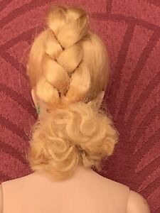 VINTAGE BARBIE 1960 ORIGINAL #4  FACTORY BRAID  BLONDE PONYTAIL - HTF-LOVELY!