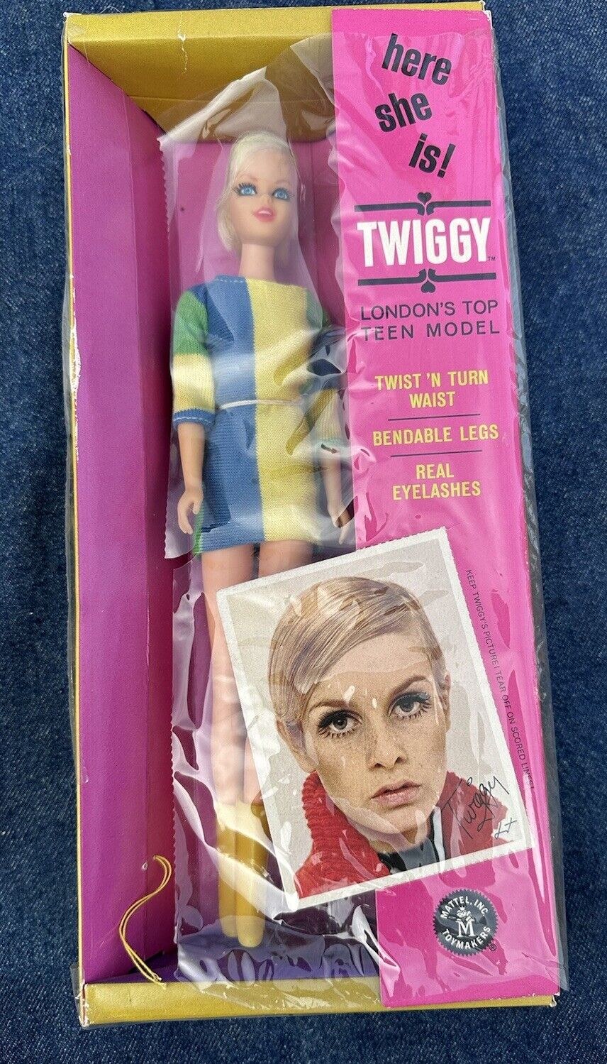 VINTAGE 1967 MATTEL TWIGGY BARBIE DOLL #1185 NEW IN BOX NIB FACTORY Broken Seal