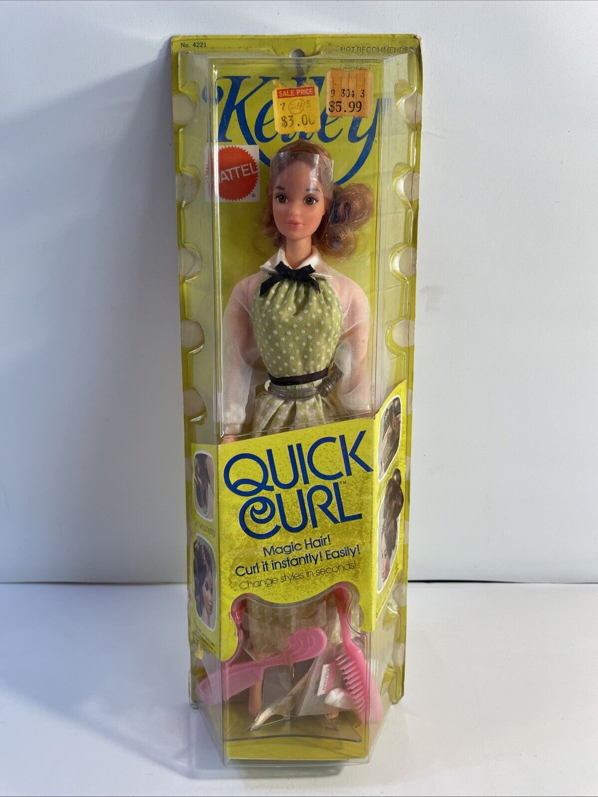 1972 Vintage Quick Curl Kelley #4221 Mattel. Fair to good condition still in box