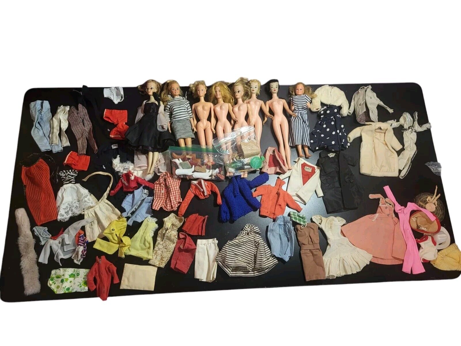 Vintage Barbie Doll Lot 1960s Dolls & Clothing Accessories Mixed Condition