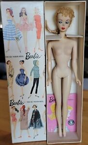 Original Vintage Rare #1 Blonde Ponytail Barbie Doll w/TM Box, Liner & Clothing