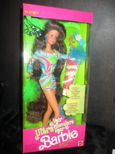 ULTRA HAIR WHITNEY DOLL BARBIE MATTEL 1991 NRFB 7735 EUROPEAN EXCLUSIVE A106 PAB