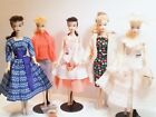 Vintage Barbie Ponytail Blond #3 Lot Of 5 Dolls, Mattel Stands, Extra Outfits